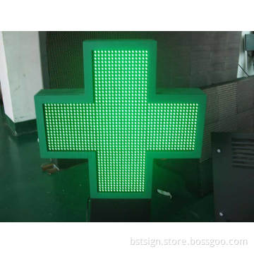 P14 Green Color LED Pharmacy Cross